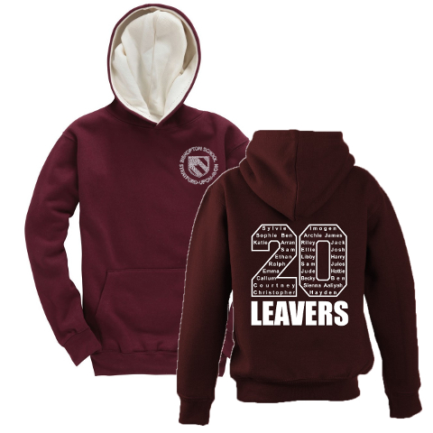 burgundy leavers hoodie